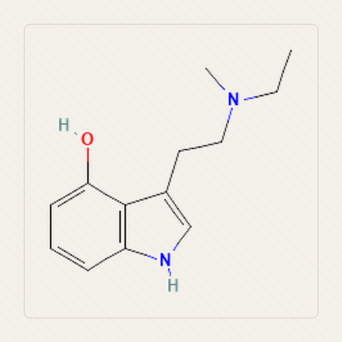 4-HO-MET 4-hydroksy-MET, il·lustració educativa de l’estructura molecular