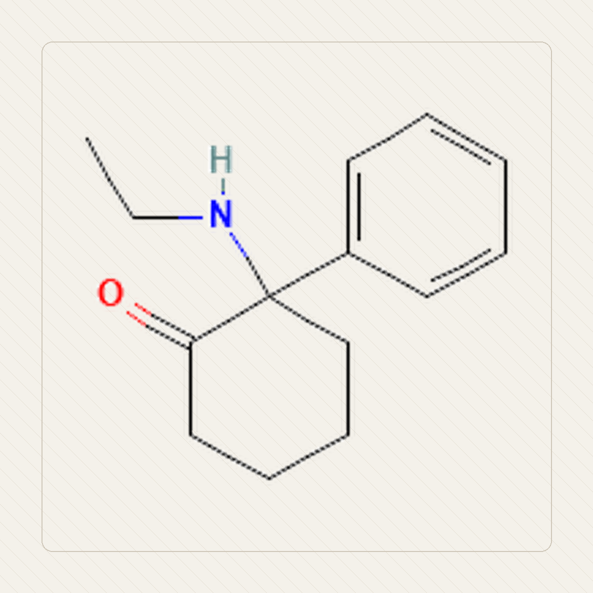 O-PCE Etycyklidon, il·lustració educativa de l’estructura molecular