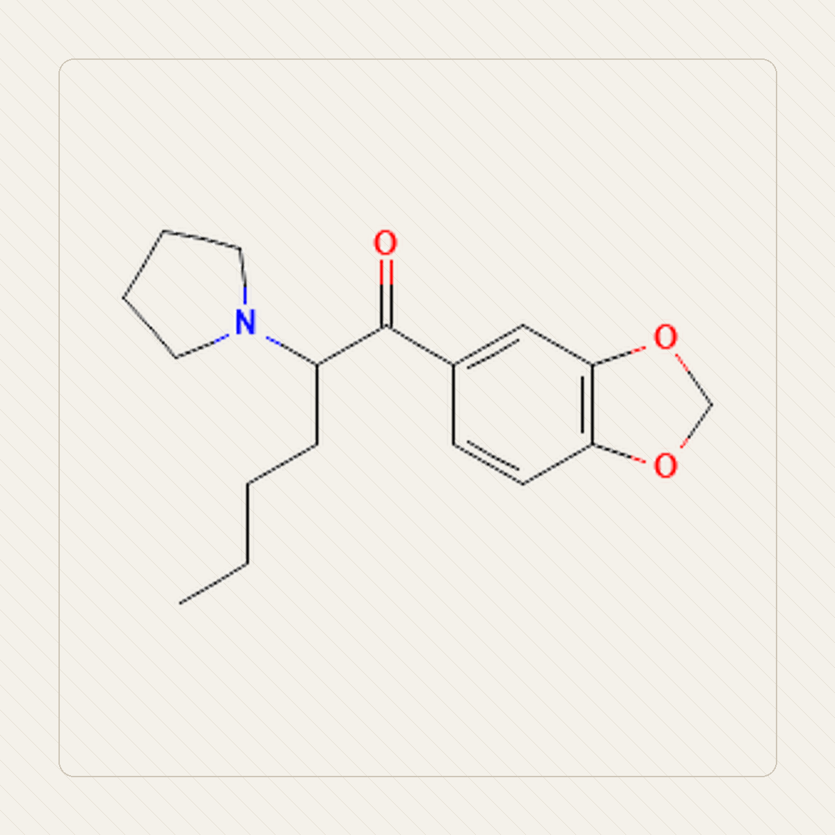 MDPHP 3,4-MDPHP, il·lustració educativa de l’estructura molecular